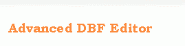 DBF Editor Home Page